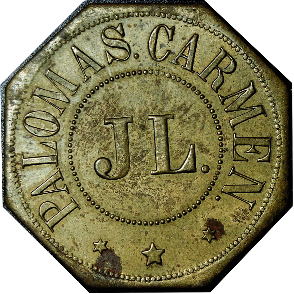 Ficha Palomas Carmen J.L. 4 Reales - Octogonal - Numisfila