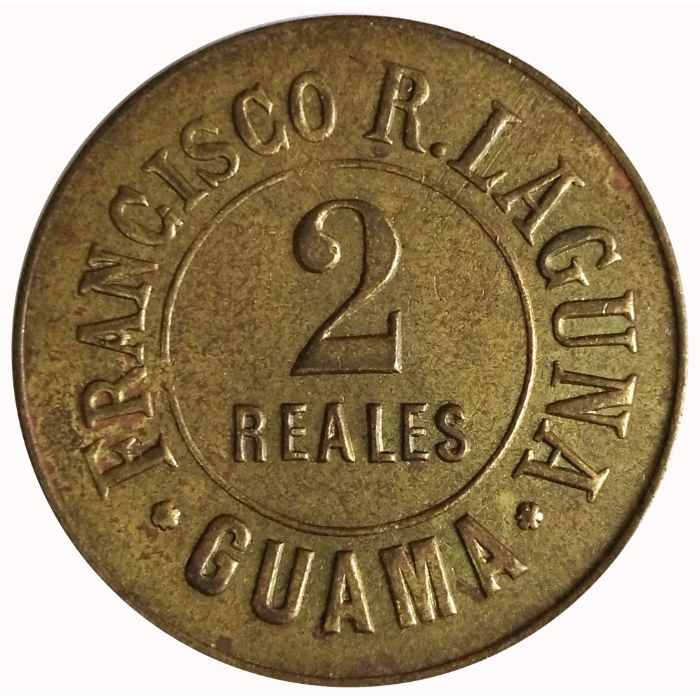 Ficha Francisco R Laguna 2 Reales Guama - Numisfila