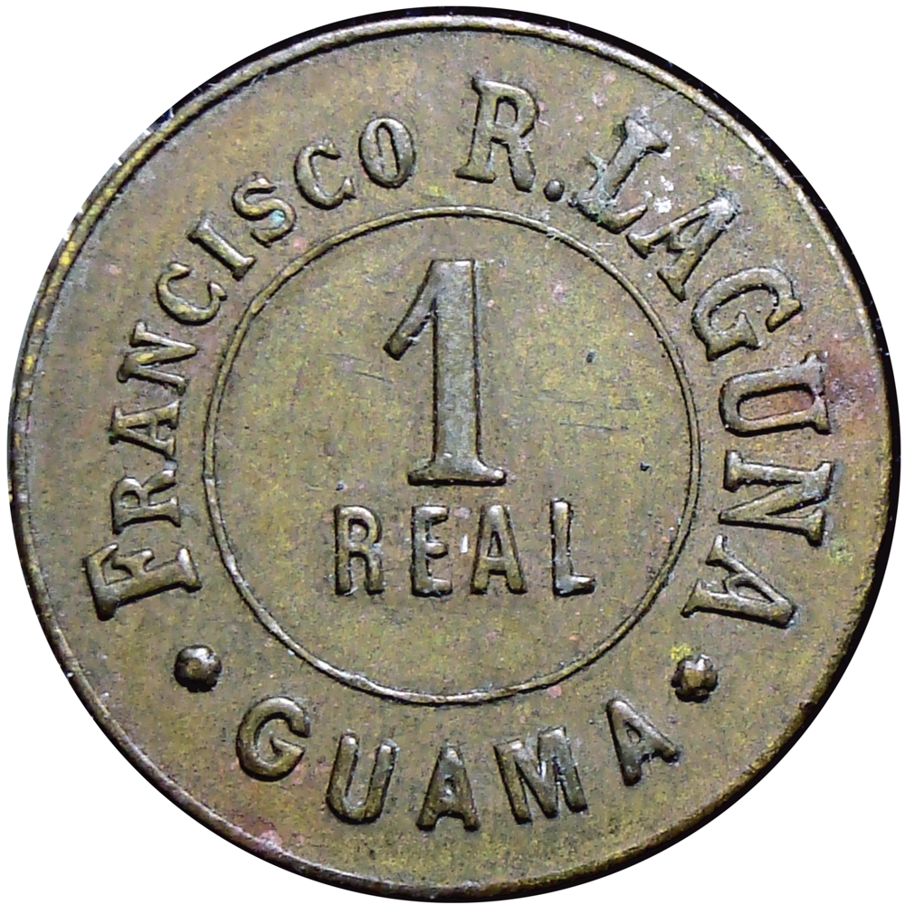 Ficha Hacienda Guama 1 Real Francisco R. Laguna  - Numisfila