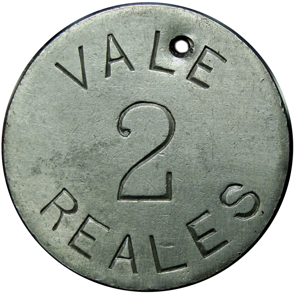 Venezuela Ficha J.M Villanueva Sampayo San Rafael  2 Reales 1894  - Numisfila