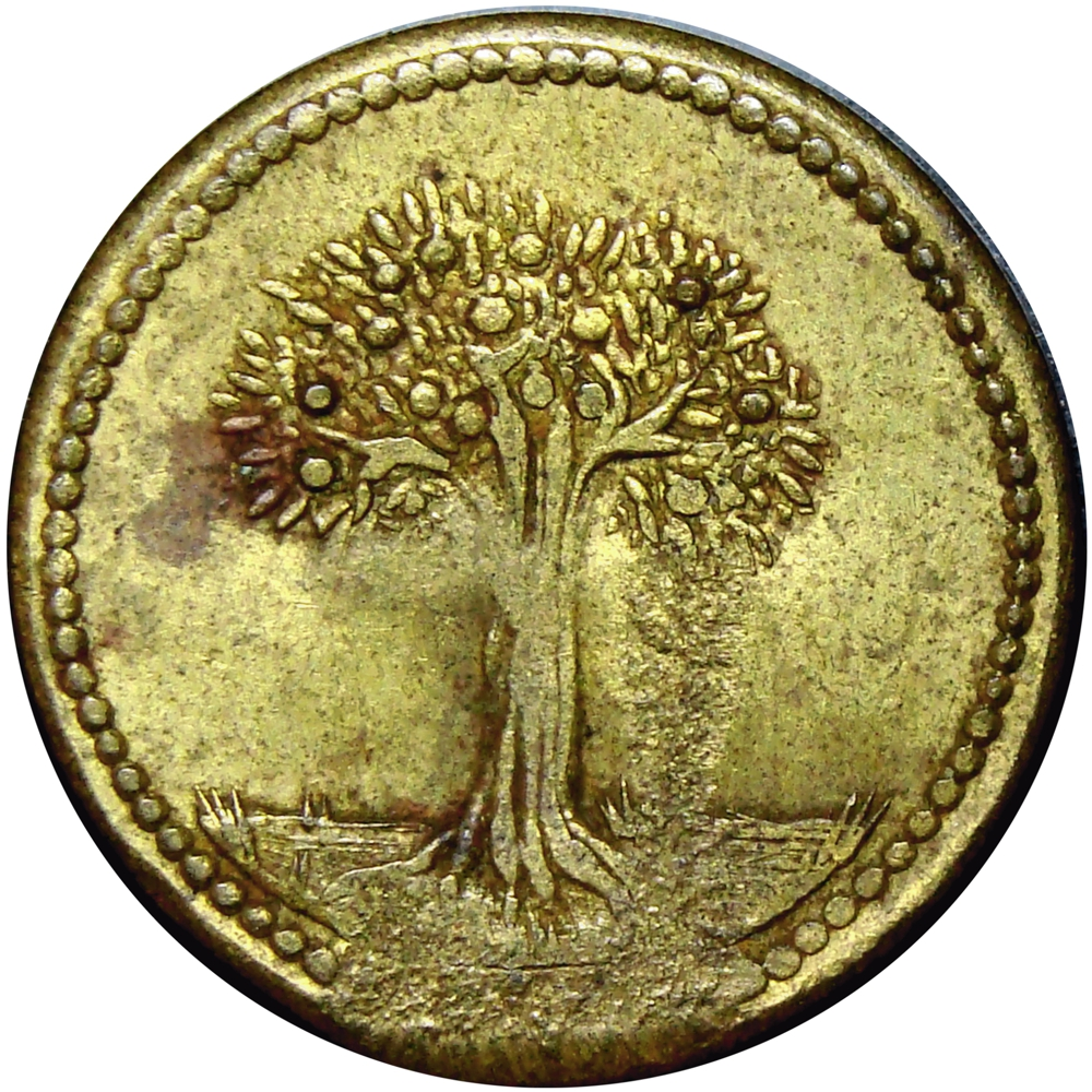 Ficha 1/2 Real Santaya Hermanos Resello L   - Numisfila