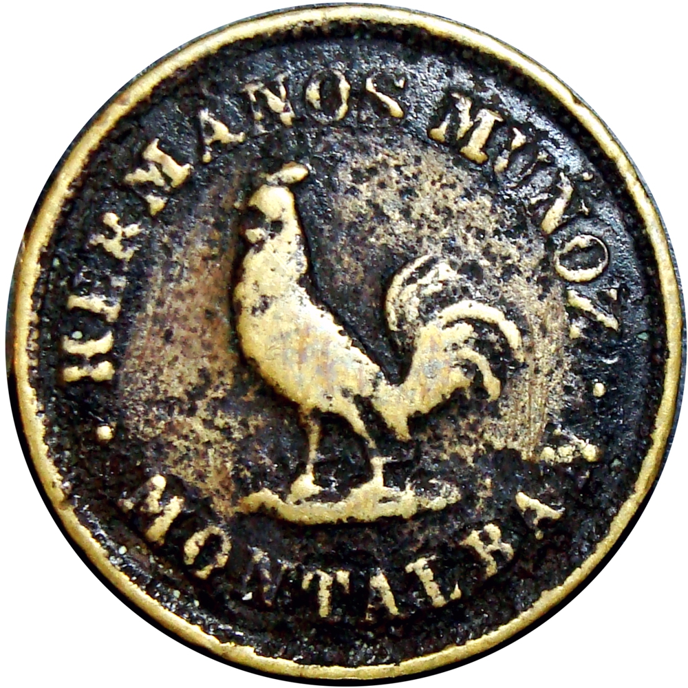 Ficha Hermanos Muñoz Montalban Vale 1/4 1864 - Numisfila