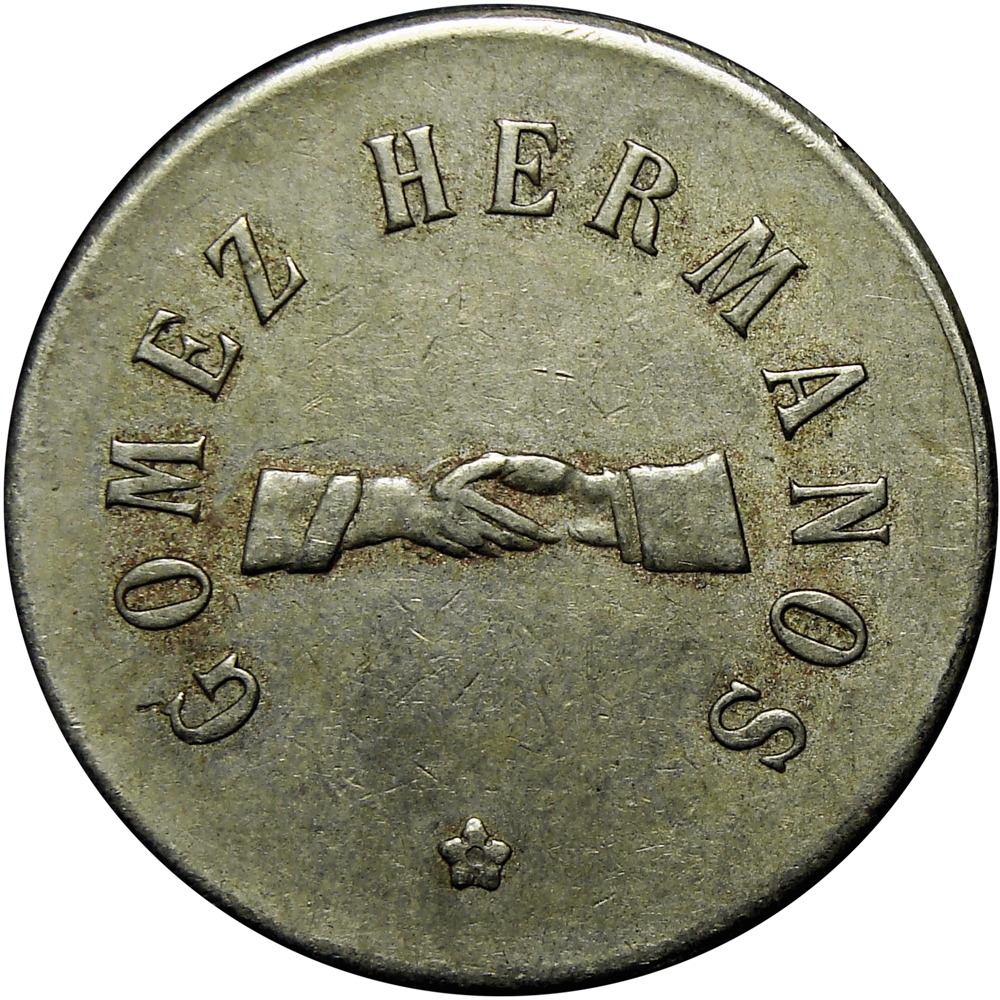 Venezuela Ficha Hacienda Turumo 2 Reales Gómez Hermanos  - Numisfila