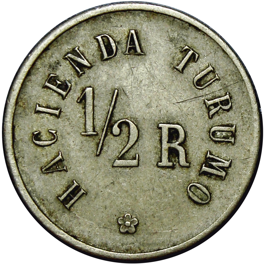 Venezuela Ficha Hacienda Turumo ½ Real Gómez Hermanos - Numisfila