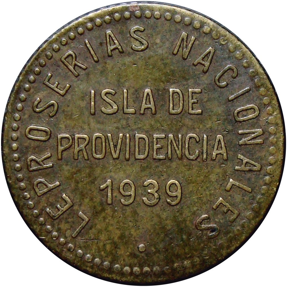 Ficha Leproserias Providencia 0,12 ½ Bolívar 1939 - Numisfila