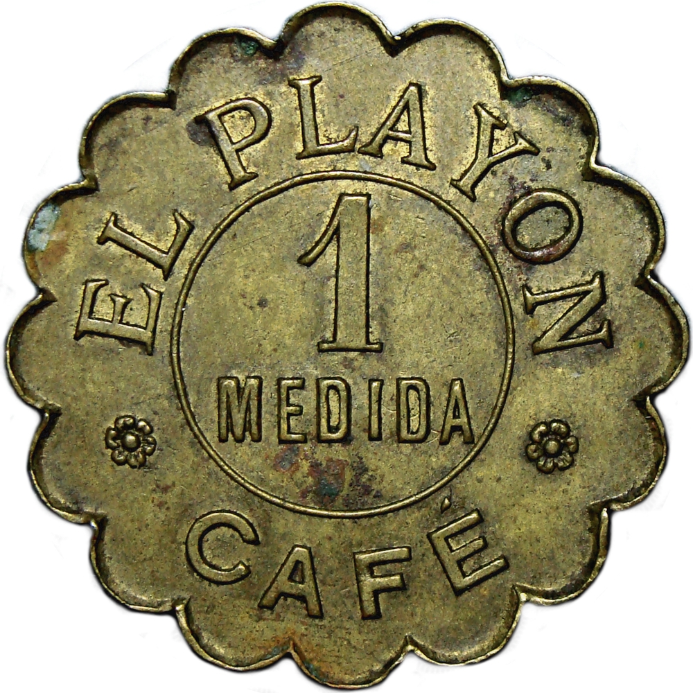 Venezuela Ficha Hacienda El Playón 1 Medida de Café - Numisfila