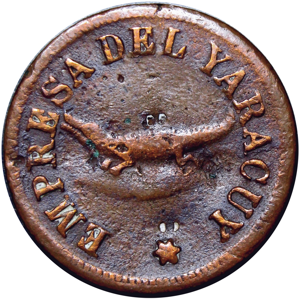 Ficha Empresa del Yaracuy J.B. Hellyer 1 Real 1858 - Numisfila