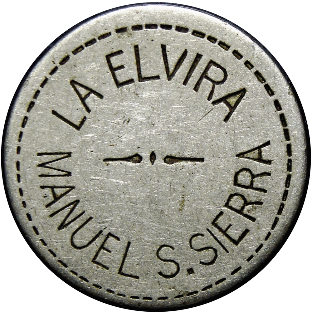 Venezuela Ficha Hacienda La Elvira Manuel S. Sierra Vale Un Real  - Numisfila