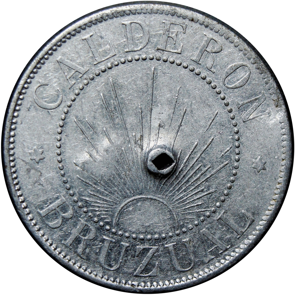 Ficha de Aluminio Calderón Bruzual Comercio 4 Reales - Numisfila