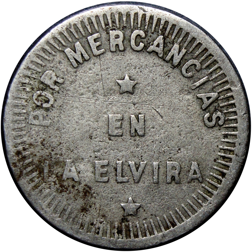 Venezuela Ficha Hacienda La Elvira 4 Reales Por Mercancias - Numisfila