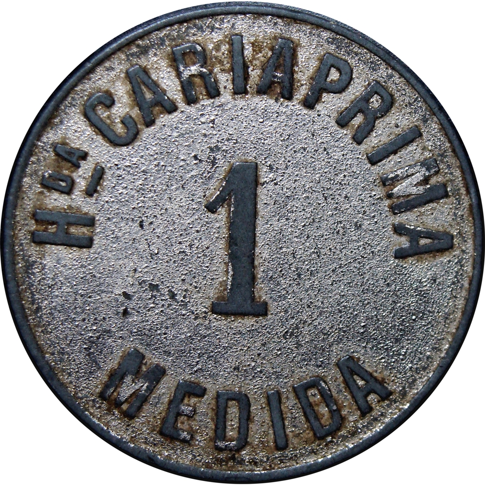 Venezuela Ficha Hacienda Cariaprima 1 Medida - Numisfila