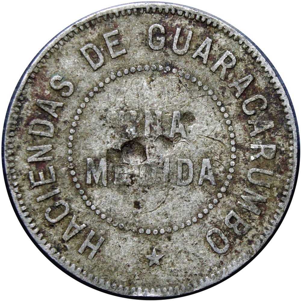 Venezuela Ficha Hacienda Guaracarumbo Una Medida Federico N.A. Hellmund  - Numisfila