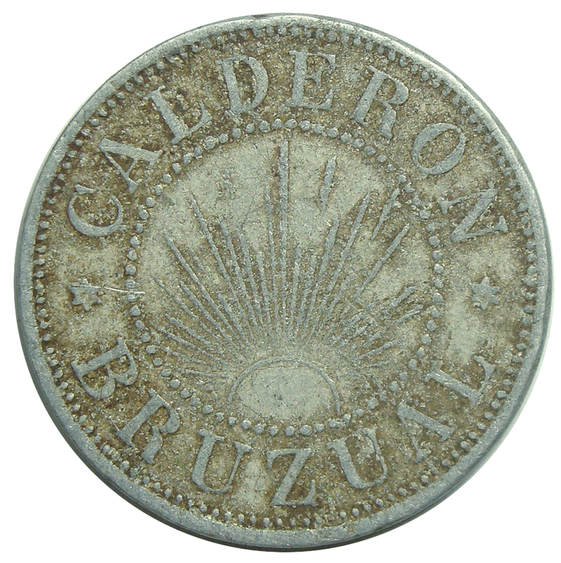 Ficha Calderón Bruzual Comercio 2 Reales - Numisfila