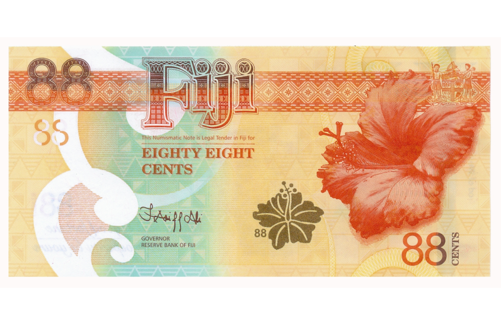 Billete Fiji 88 Centavos 2022 Edición conmemorativa Dios de la riqueza - Numisfila