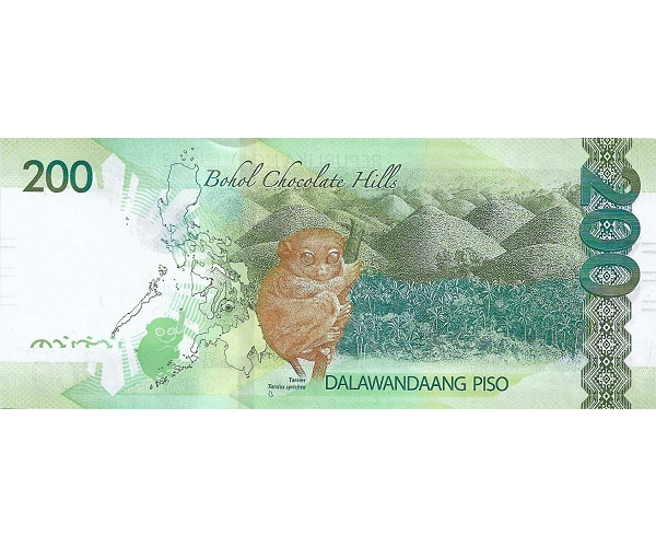 Billete Filipinas 200 Pisos 2020 Tarsero Filipino  - Numisfila