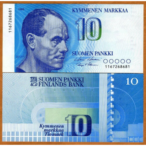 Billete Finlandia 10 Pankki 1986   - Numisfila