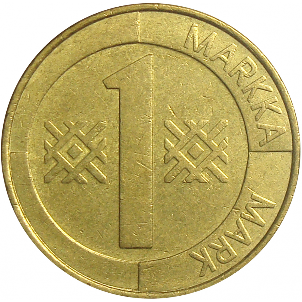 Moneda Finlandia 1 Marco 1993-1997  - Numisfila