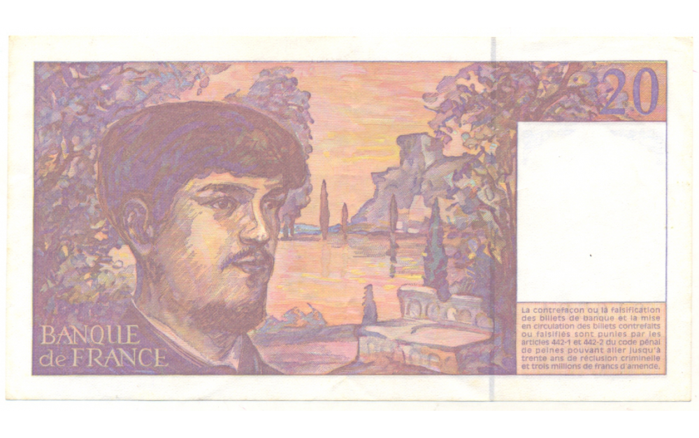 Billete Francia 20 Francos 1997 Debussyn   - Numisfila