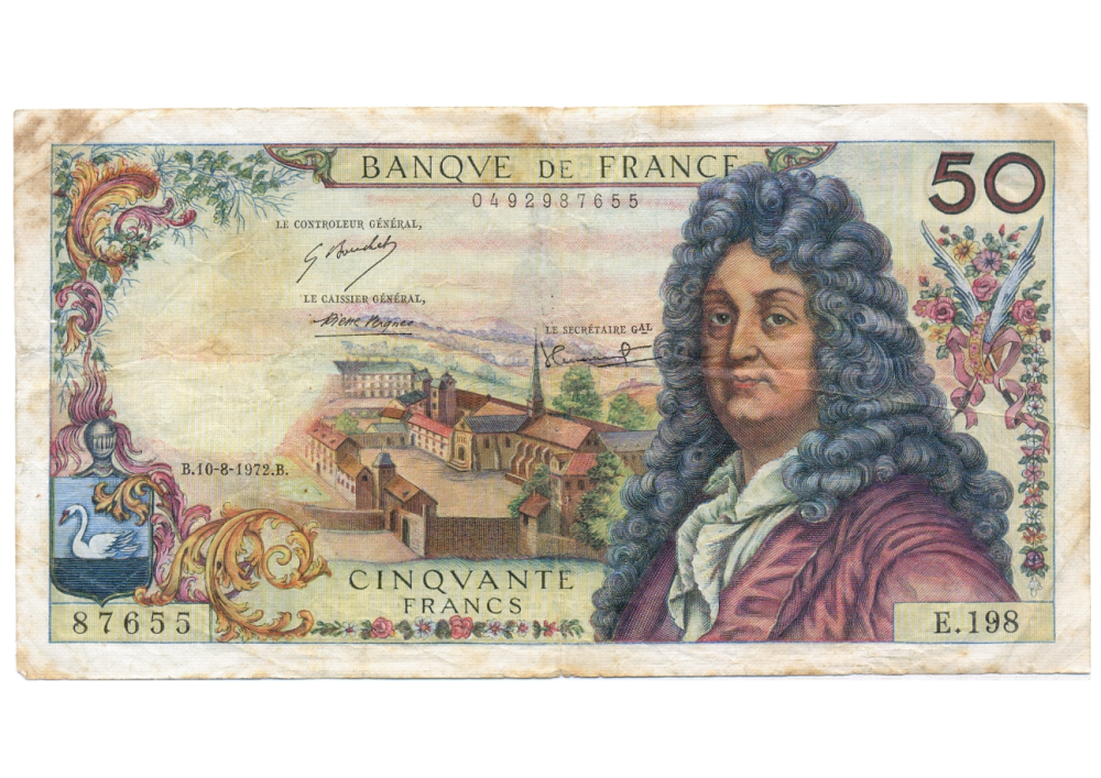 Billete Francia 50 francos 1972 Jean Racine  - Numisfila
