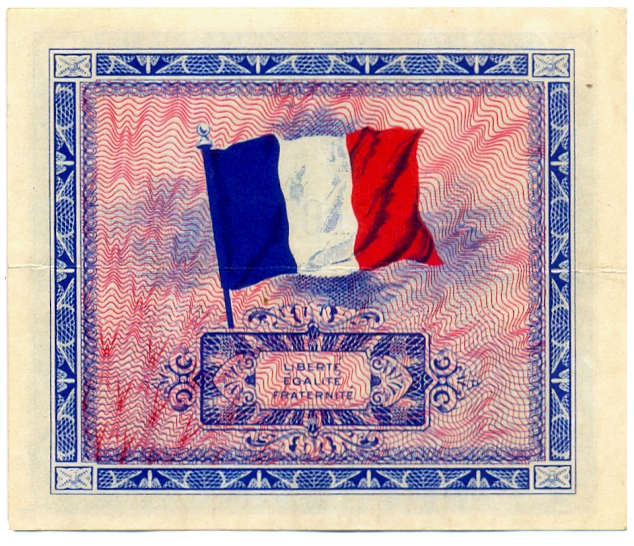 Billete Francia 2 Francos 1944 Uso Militar Aliado - EE. UU.   - Numisfila