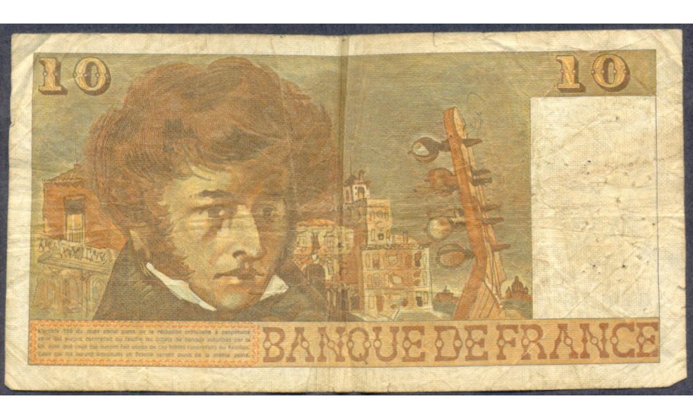 Billete Francia 10 Francos 1978 Berlioz  - Numisfila