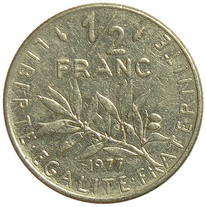 Moneda Francia 1/2 Franc 1965-1986 - Numisfila