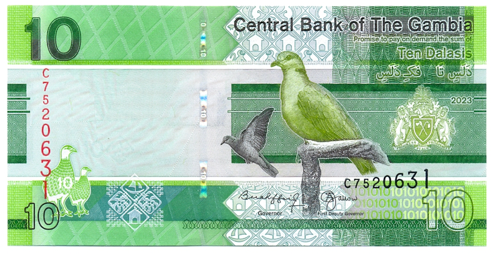 Billete Gambia 10 Dalasis 2023  - Numisfila