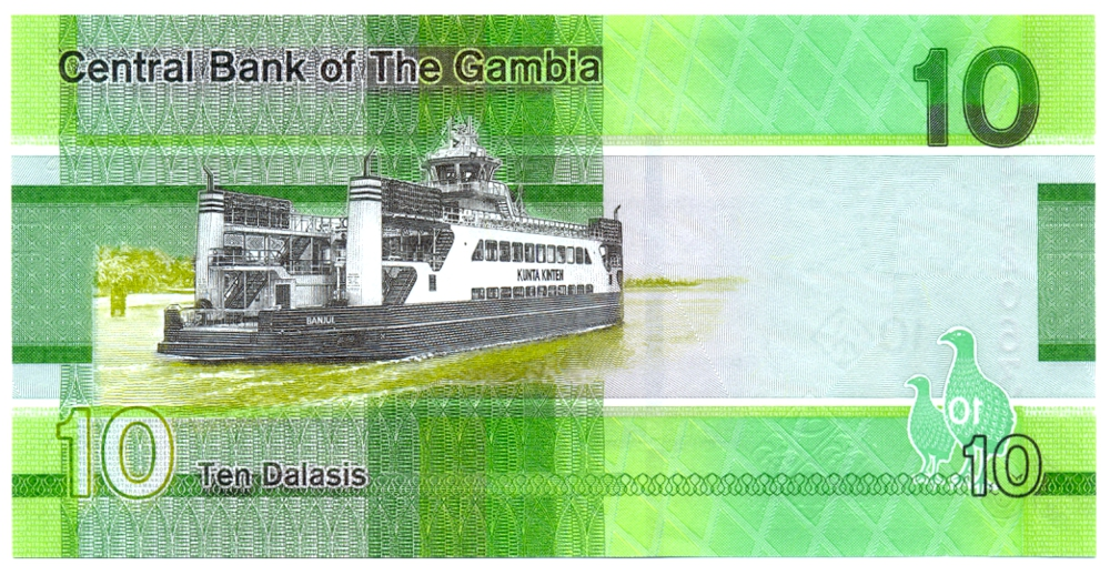 Billete Gambia 10 Dalasis 2023   - Numisfila