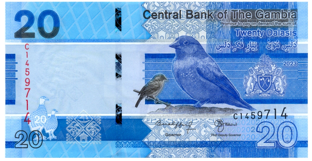 Billete Gambia 20 Dalasis 2023  - Numisfila