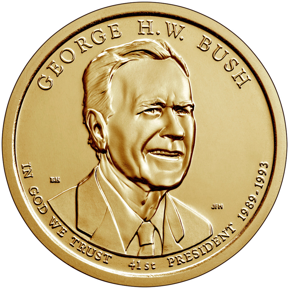Moneda EE.UU 1 Dólar 2020 D Conmemorativa Presidente - George H. W. Bush - Numisfila