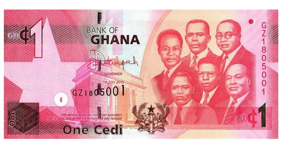 Billete Ghana 1 Cedi 2015  - Numisfila