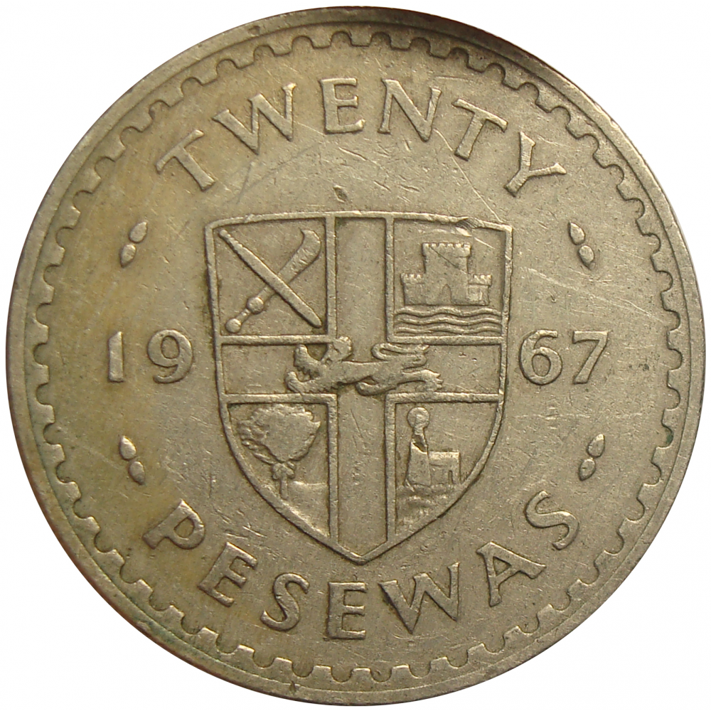 Moneda Ghana 20 Pesewas 1967  - Numisfila