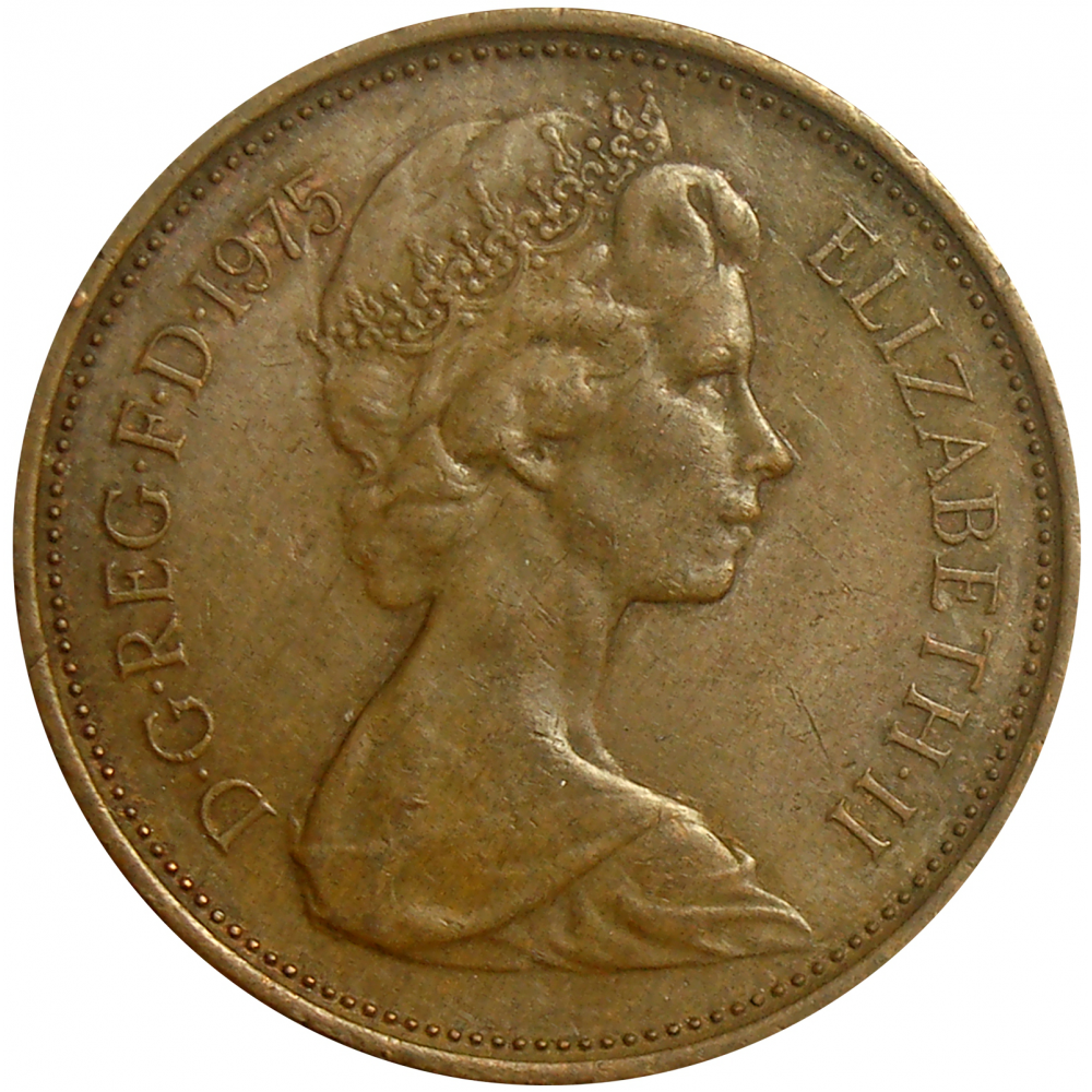 Moneda Gran Bretaña 2 New Pence 1971 - 1983  Elizabeth II  - Numisfila