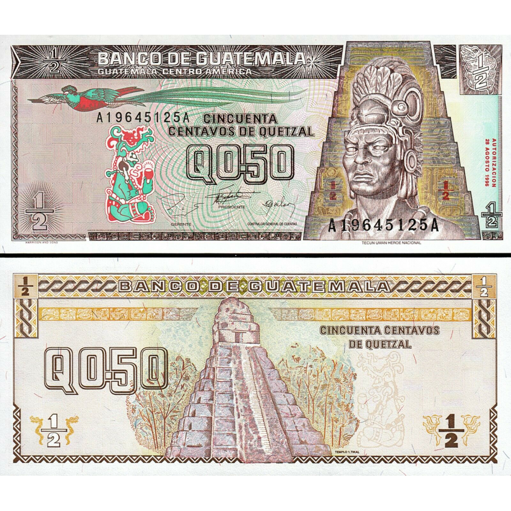 Billete Guatemala ½ Quetzal 1996  - Numisfila