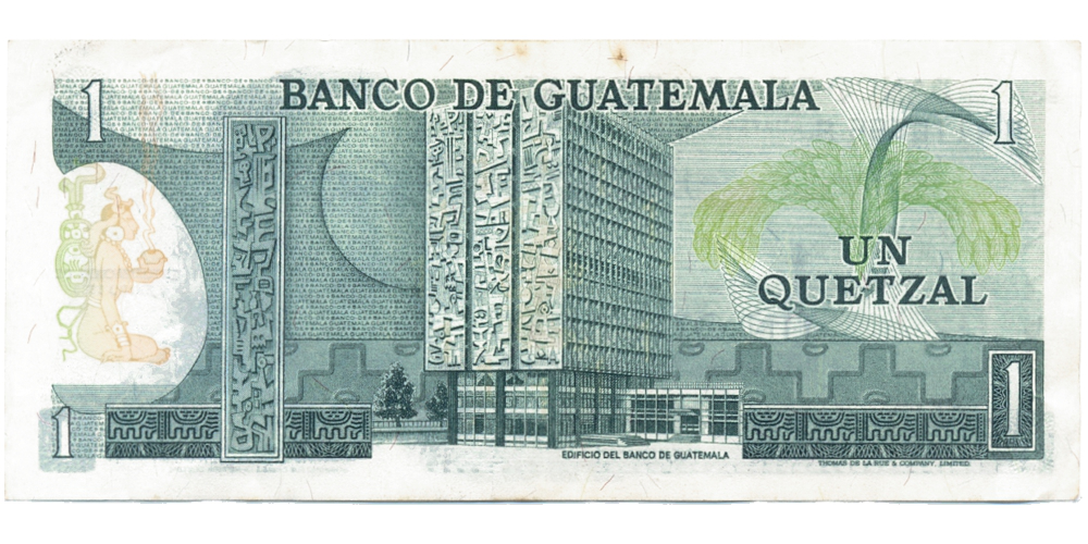 Billete Guatemala 1 Quetzal 1980  - Numisfila
