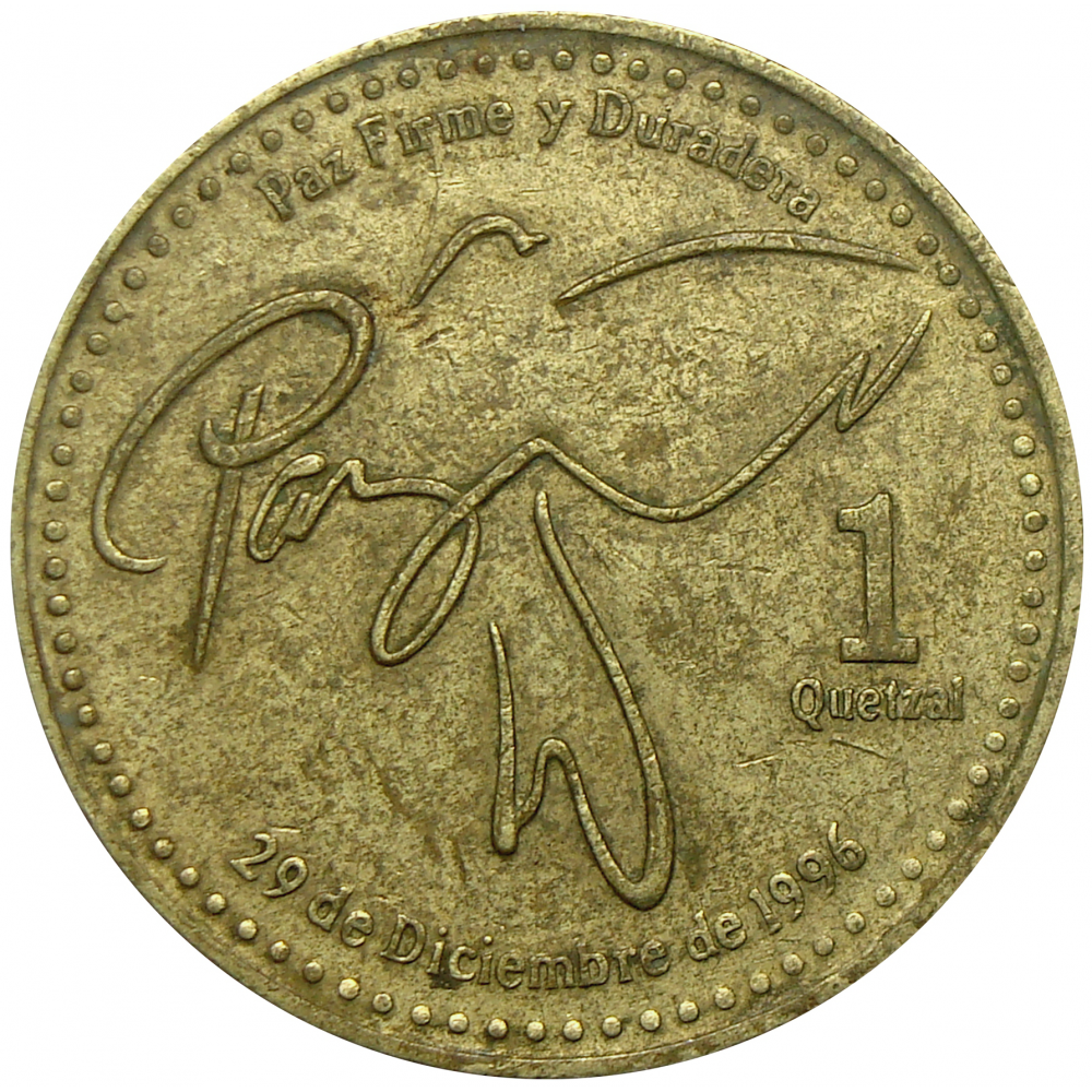 Moneda Guatemala 1 Quetzal 1999-2001  - Numisfila