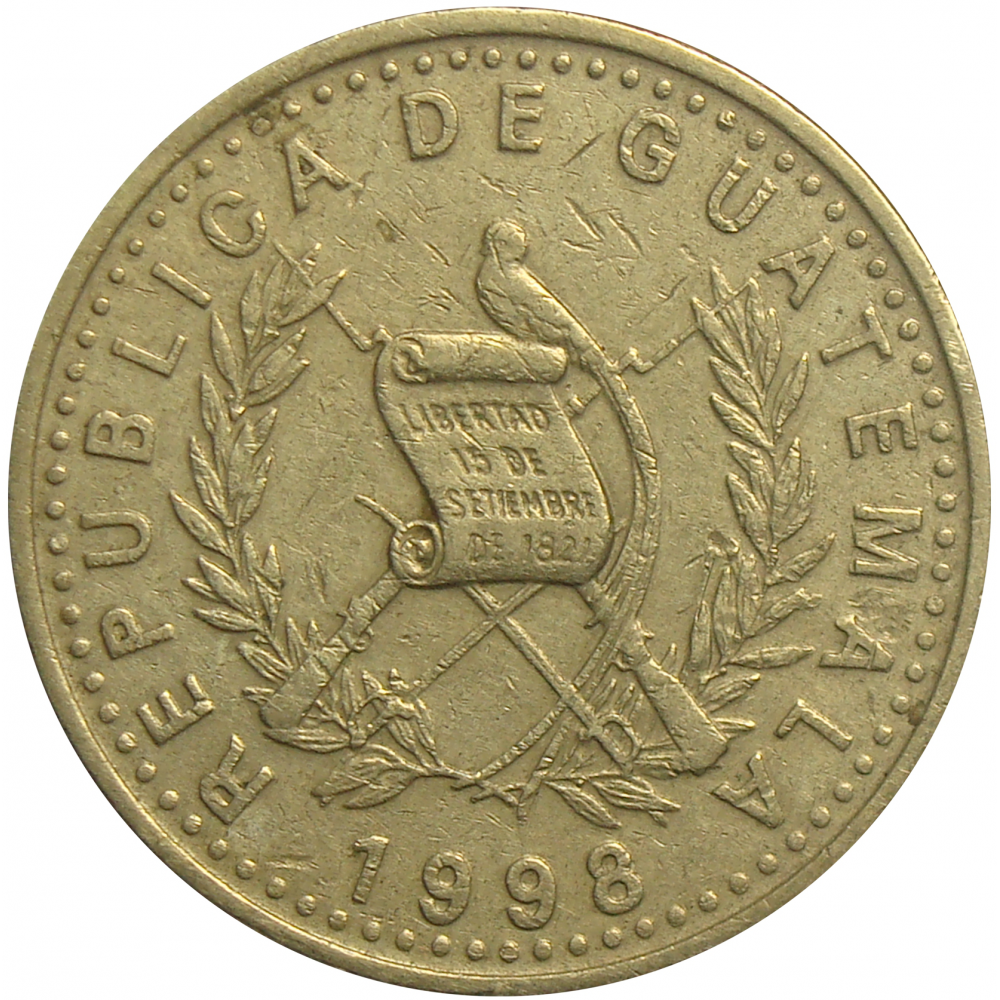 Moneda Guatemala 25 Centavos 1996-2000  - Numisfila