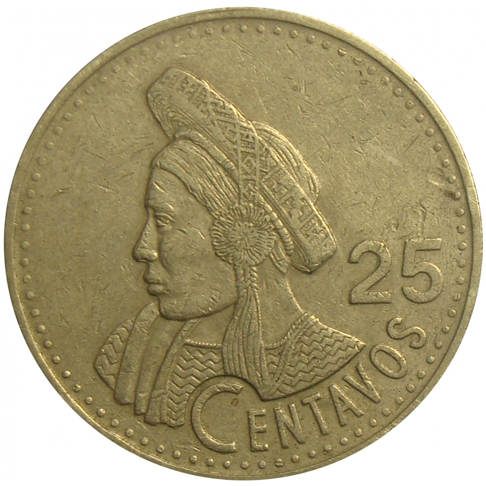 Moneda Guatemala 25 Centavos 1996-2000  - Numisfila