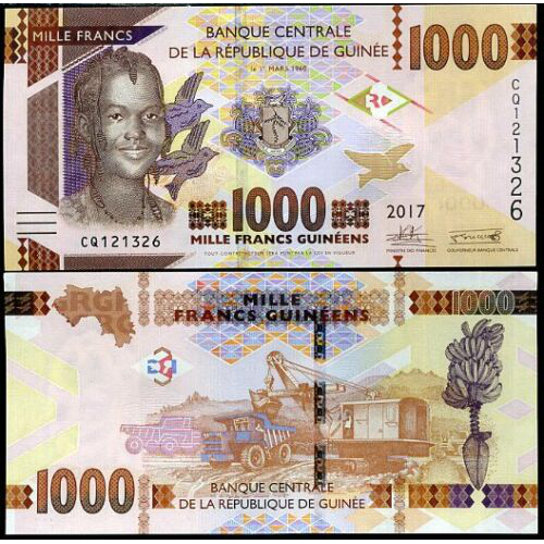 Billete Guinea 1000 Francs 2017  - Numisfila