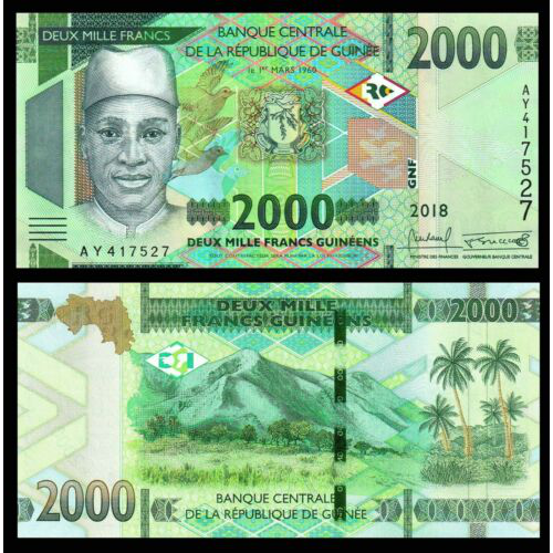 Billete Guinea 2000 Francs 2018 - Numisfila