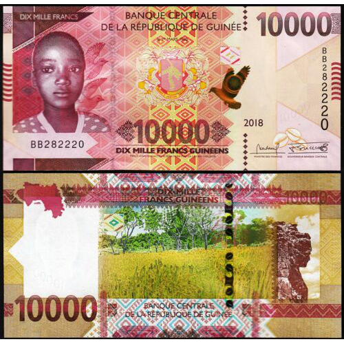 Billete Guinea 10000 Francs 2018 - Numisfila