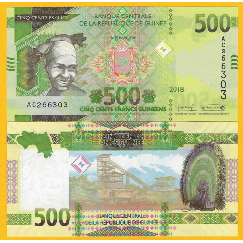 Billete Guinea 500 Francs 2019 - Numisfila