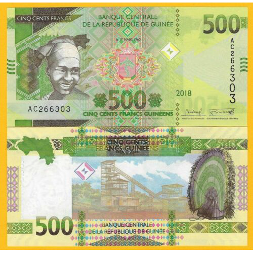 Billete Guinea 500 Francs 2019  - Numisfila