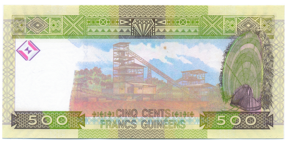 Billete Guinea 500 Francs 2012  - Numisfila