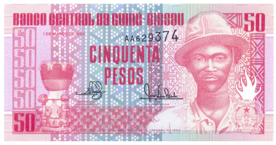 Billete Guinea-Bissau 50 Pesos 1990  - Numisfila