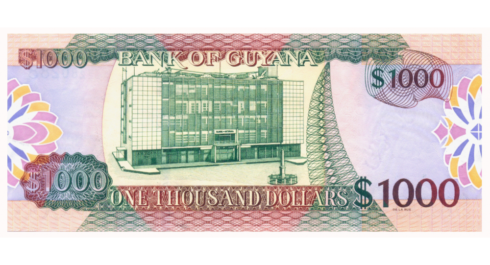 Billete Guyana 1000 Dolares 2005-2009  - Numisfila