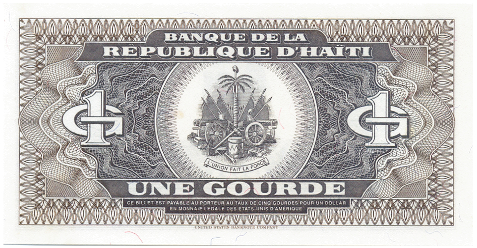 Billete Haití 1 Gourde 1989 Toussaint Louverture  - Numisfila