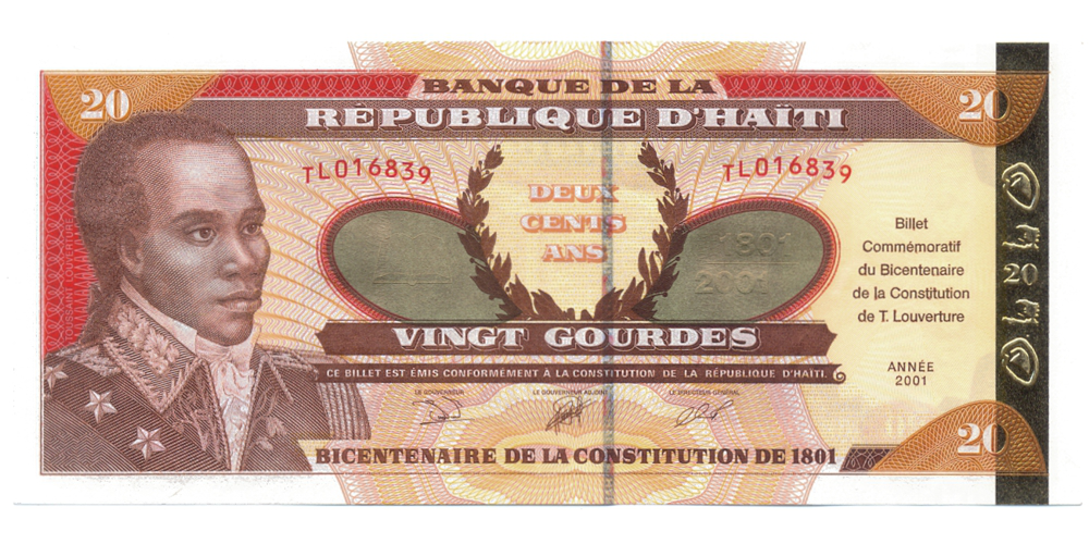 Billete Haiti 20 Gourdes 2001 - Numisfila