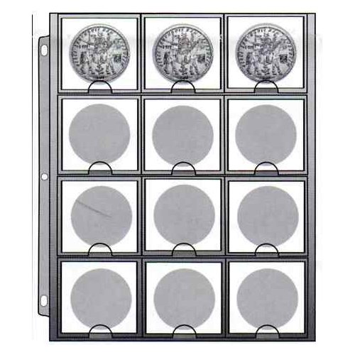 Hoja Cowens 12 Espacios para Monedas Tipo Corona - Numisfila