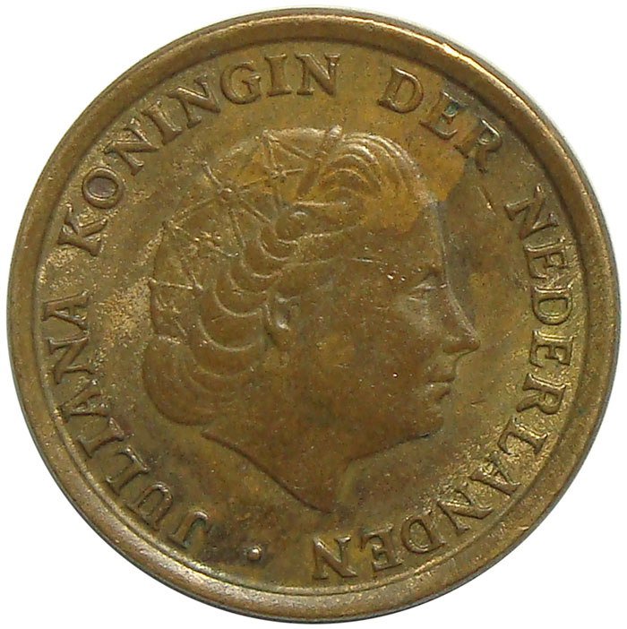Moneda Holanda 1 Centavo 1953-1976 Reina Juliana - Numisfila